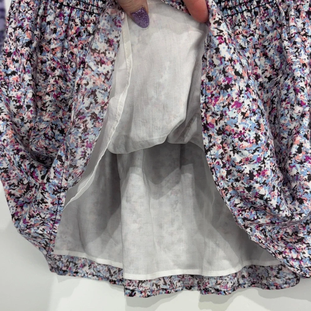 Splendid Multicolor Smocked Waist Floral Mini Skirt. Size Medium